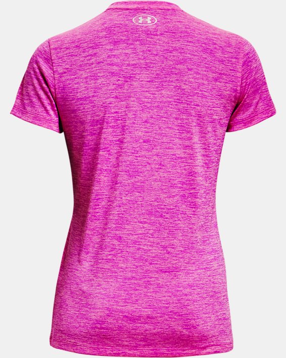 Women's UA Tech™ Twist V-Neck Short Sleeve, Pink, pdpMainDesktop image number 5